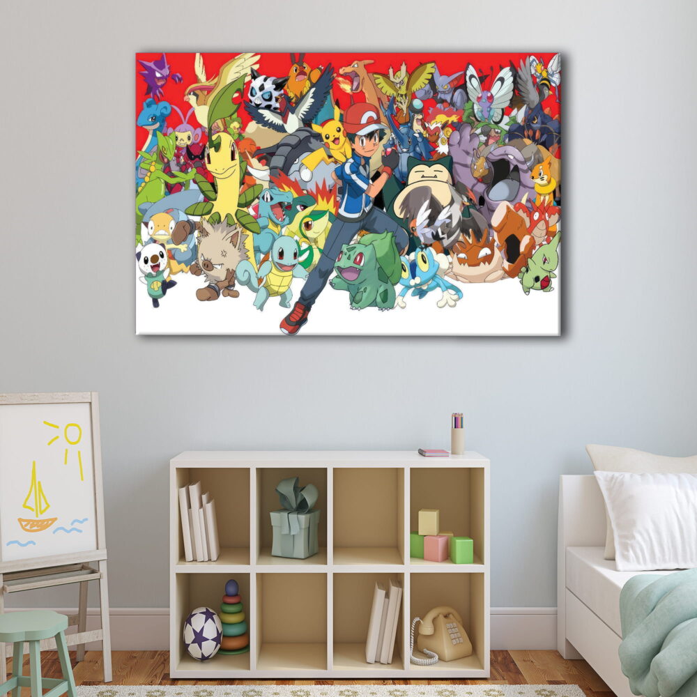 1 panel pokemon world canvas art