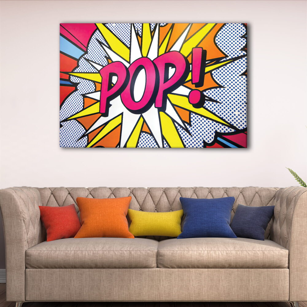 1 panel pop art explosion canvas art