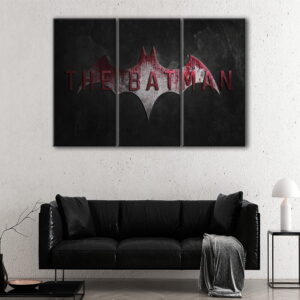 3 panels batman signal canvas art