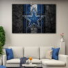 3 panels dallas cowboys logo canvas art
