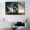 3 panels iron man fury canvas art