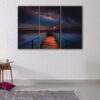 3 panels milky way pier canvas art