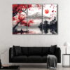 3 panels mount fuji canvas art