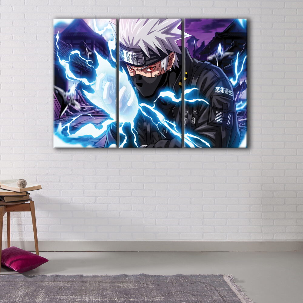 3 panels naruto storm canvas art