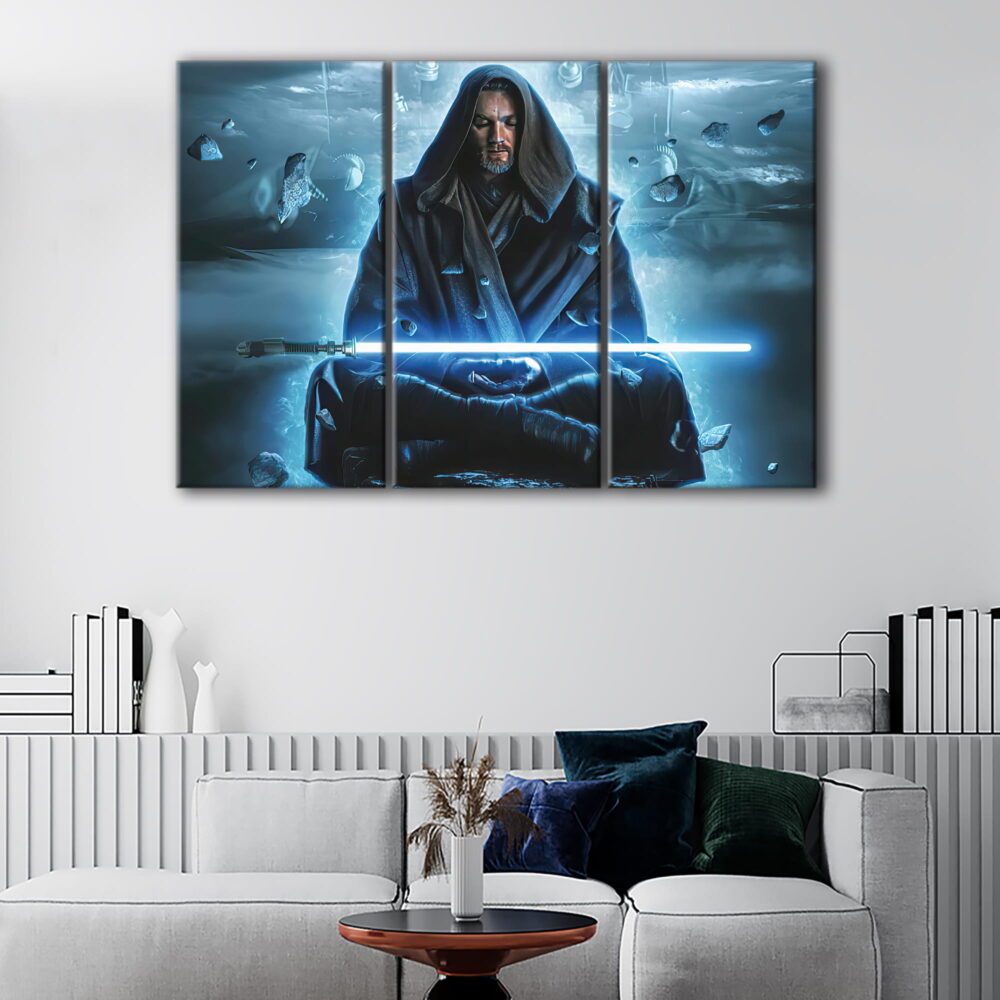 3 panels obi wan kenobi canvas art