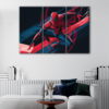 3 panels spider man cartoon canvas art