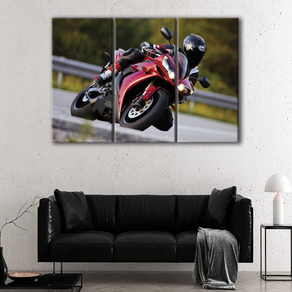 3 panels yamaha yzf-r1 canvas art