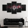 5 panels batman signal canvas art
