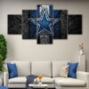 5 panels dallas cowboys logo canvas art