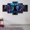 5 panels fortnite season x canvas art