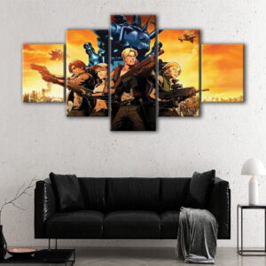 5 panels metal slug canvas art