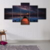 5 panels milky way pier canvas art