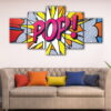 5 panels pop art explosion canvas art