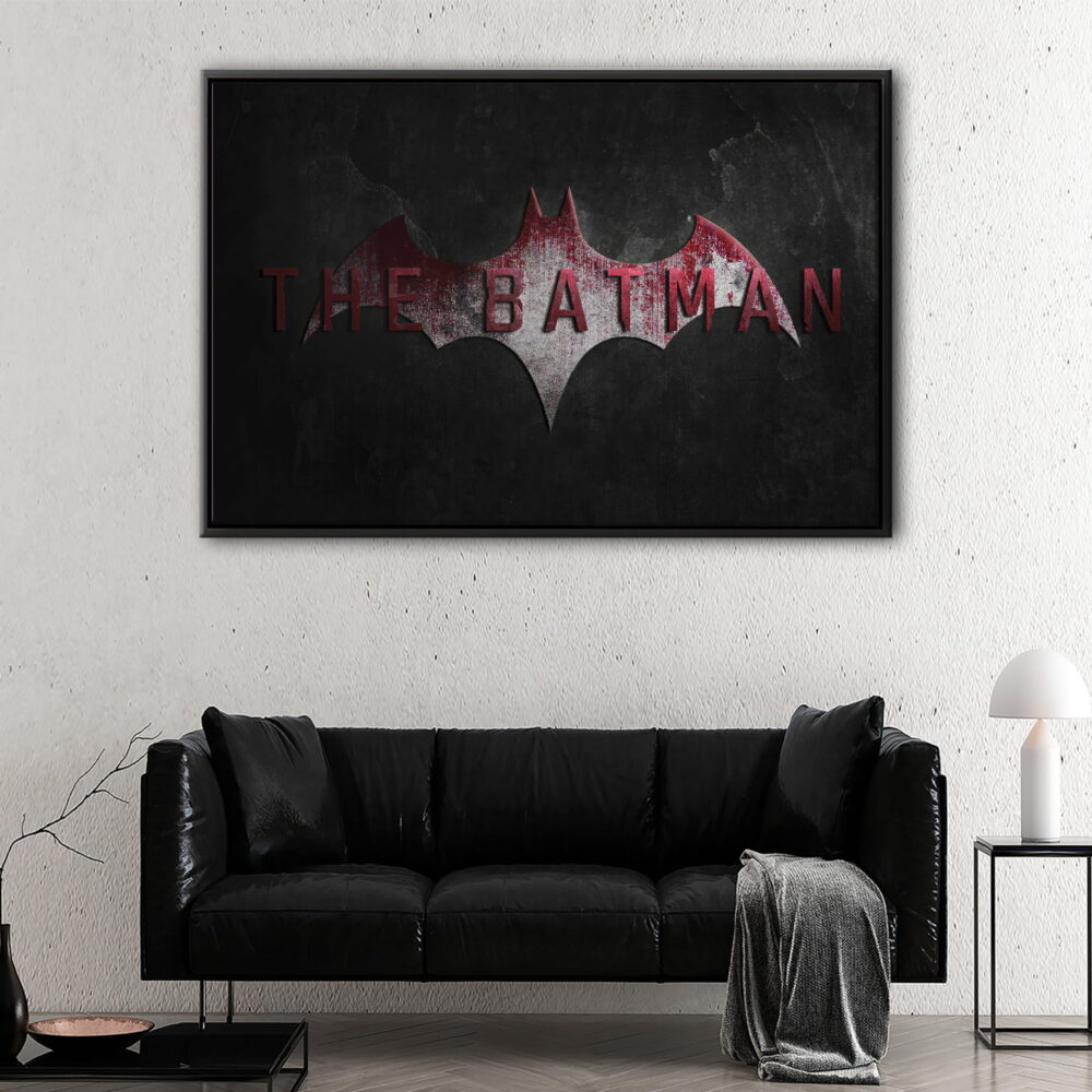 batman signal floating frame canvas