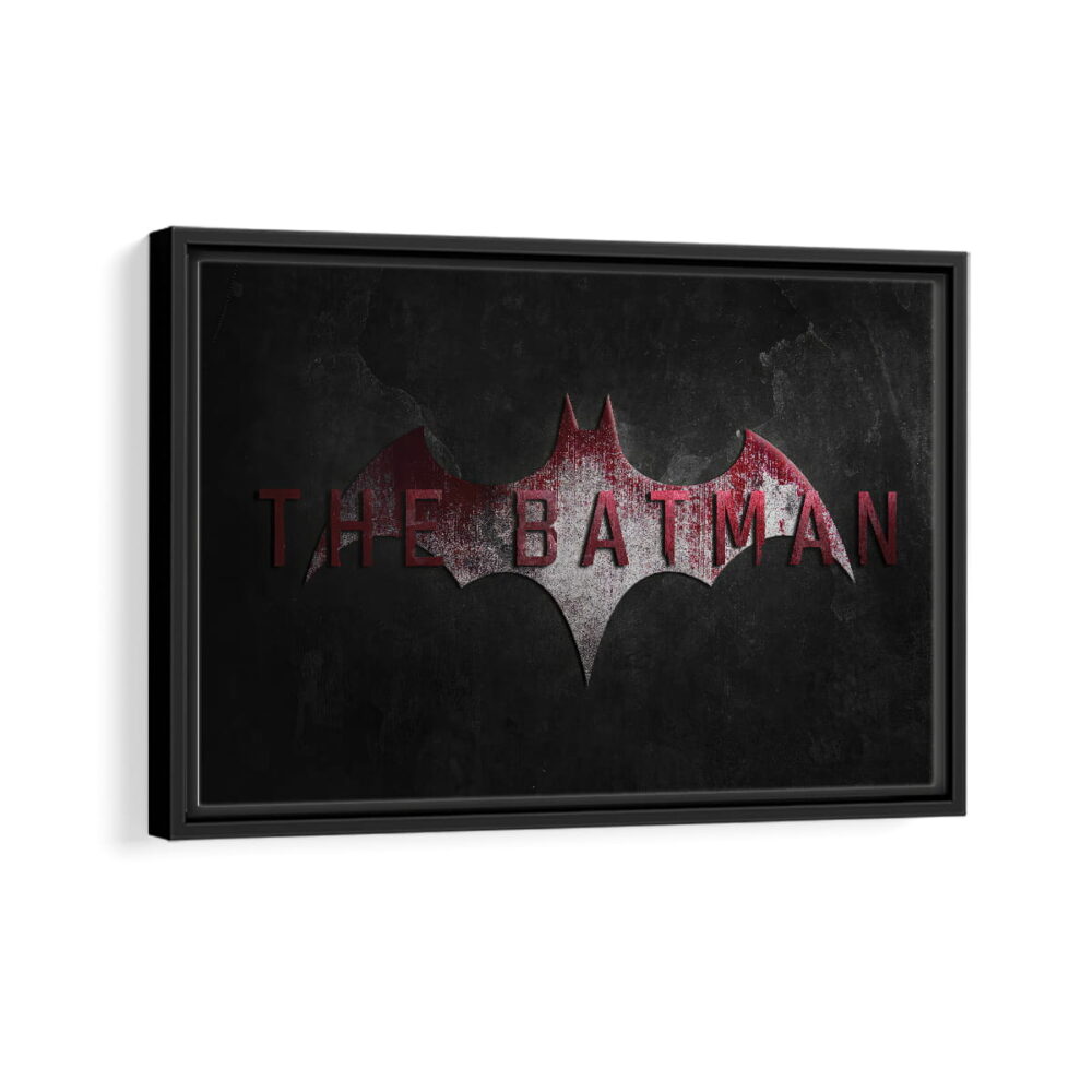 batman signal framed canvas black frame