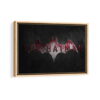 batman signal framed canvas natural beige