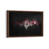 batman signal framed canvas walnut brown