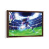 captain tsubasa framed canvas walnut brown