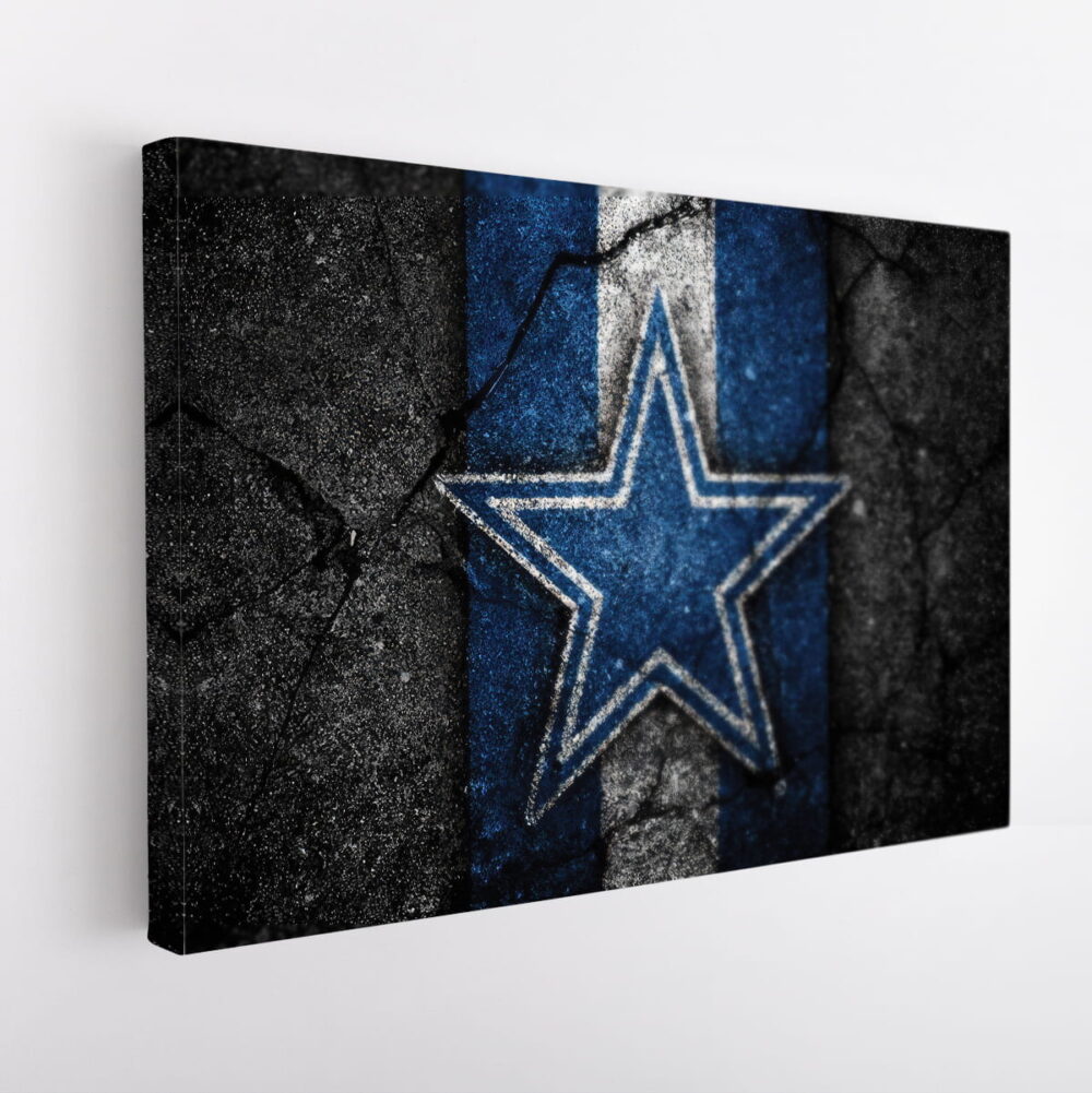 dallas cowboys logo stretched canvas
