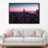 empire state tower floating frame canvas