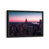 empire state tower framed canvas black frame