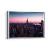 empire state tower framed canvas white frame
