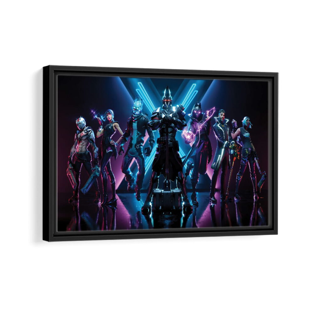 fortnite season x framed canvas black frame