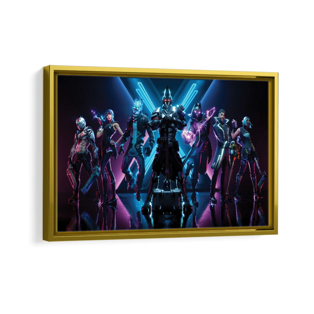 fortnite season x framed canvas gold frame