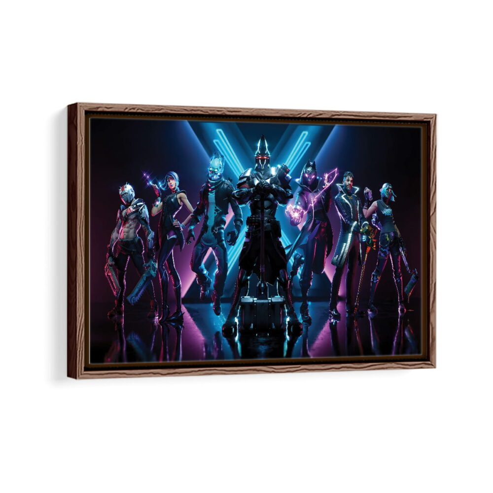 fortnite season x framed canvas walnut brown