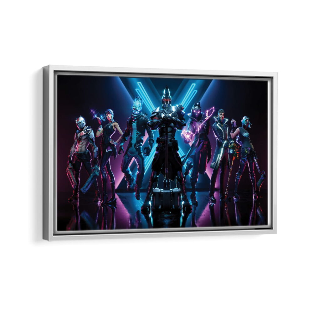 fortnite season x framed canvas white frame