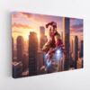 iron man attack stretched canvas
