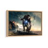 iron man fury framed canvas natural beige