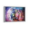 iron man infinity stones framed canvas white frame