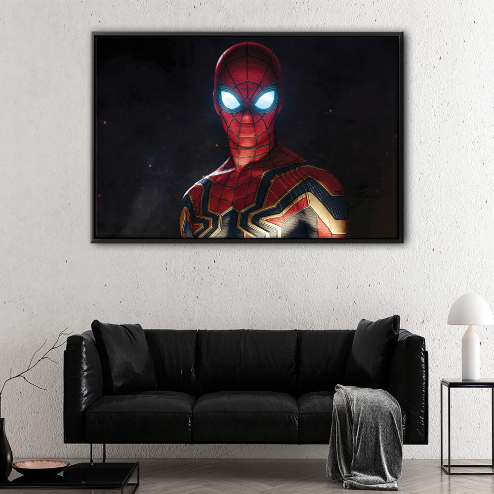 iron spider suit floating frame canvas