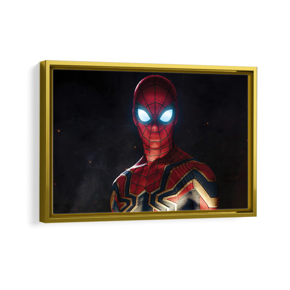 iron spider suit framed canvas gold frame