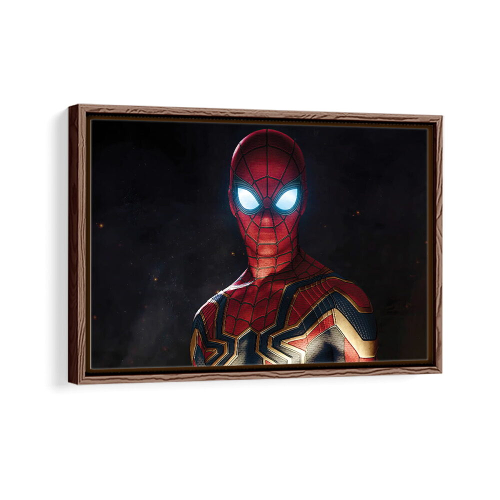iron spider suit framed canvas walnut brown