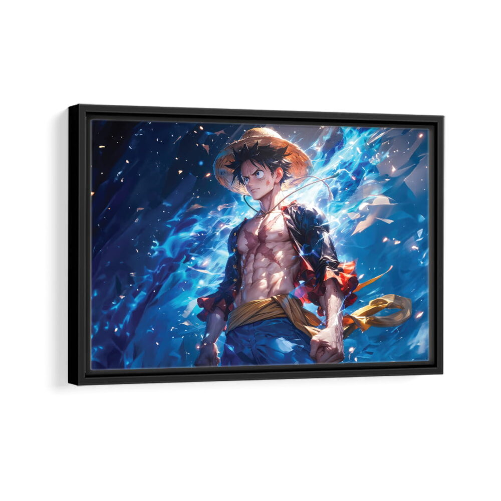 luffy scar framed canvas black frame