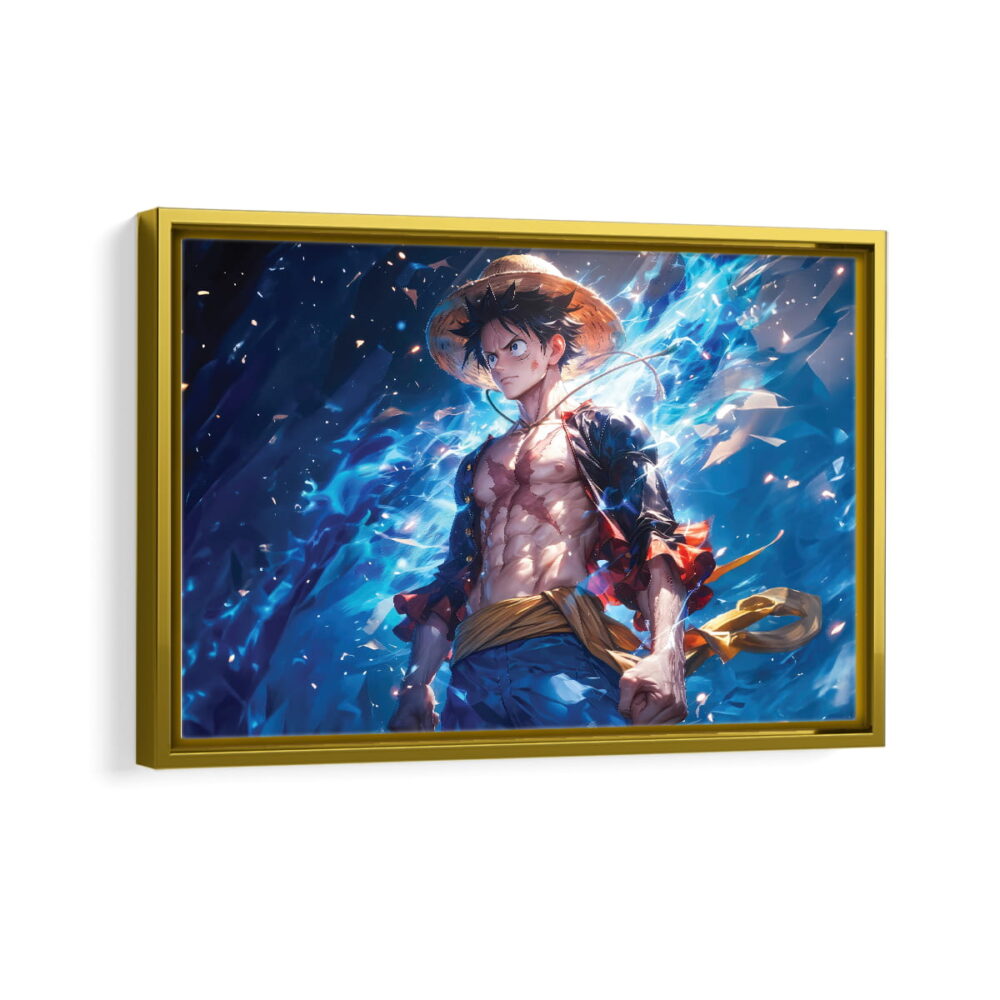 luffy scar framed canvas gold frame