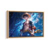 luffy scar framed canvas natural beige