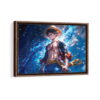 luffy scar framed canvas walnut brown