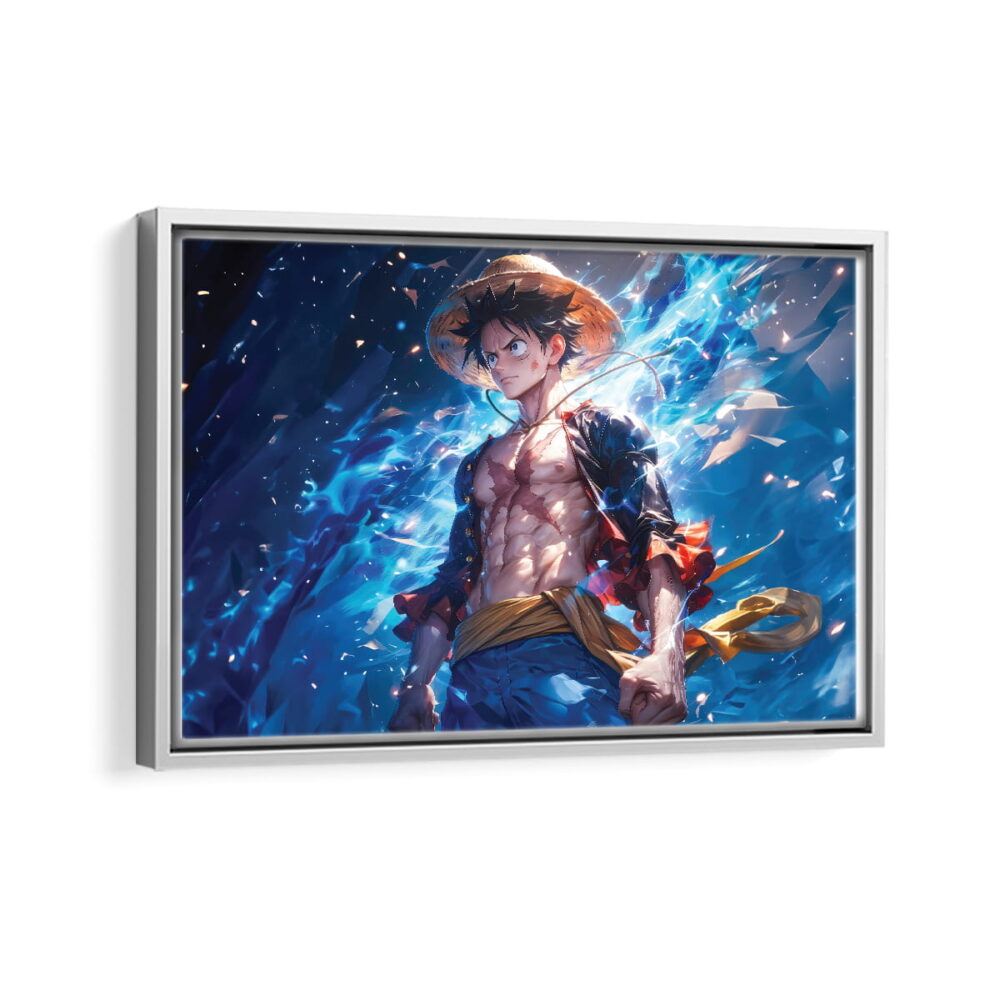 luffy scar framed canvas white frame