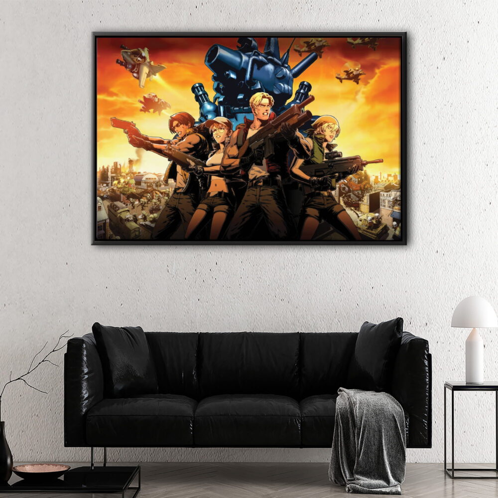 metal slug floating frame canvas