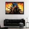 metal slug floating frame canvas