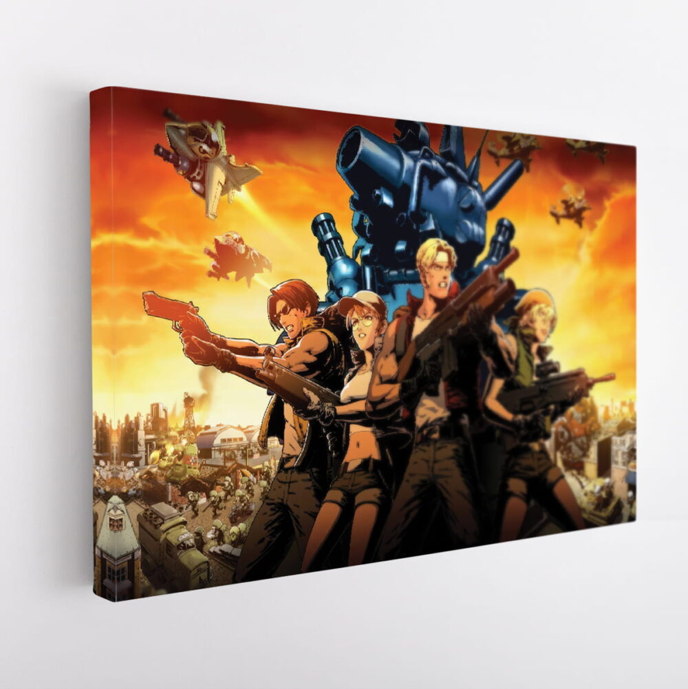 metal slug stretched canvas