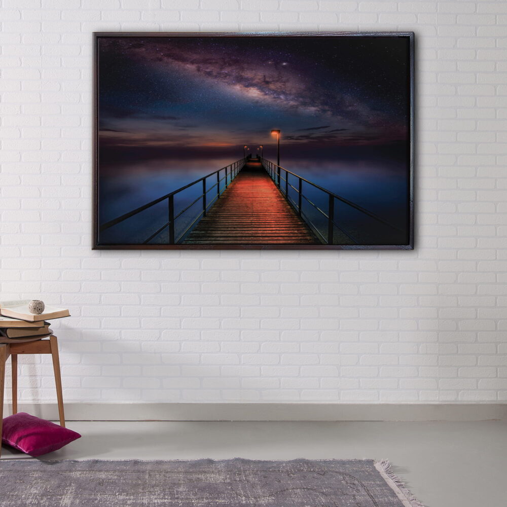 milky way pier floating frame canvas