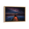 milky way pier framed canvas natural beige