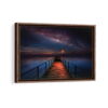 milky way pier framed canvas walnut brown