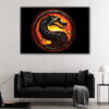 mortal kombat dragon floating frame canvas