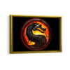 mortal kombat dragon framed canvas gold frame
