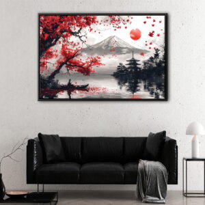 mount fuji floating frame canvas